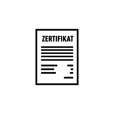 Grafik med certifikat